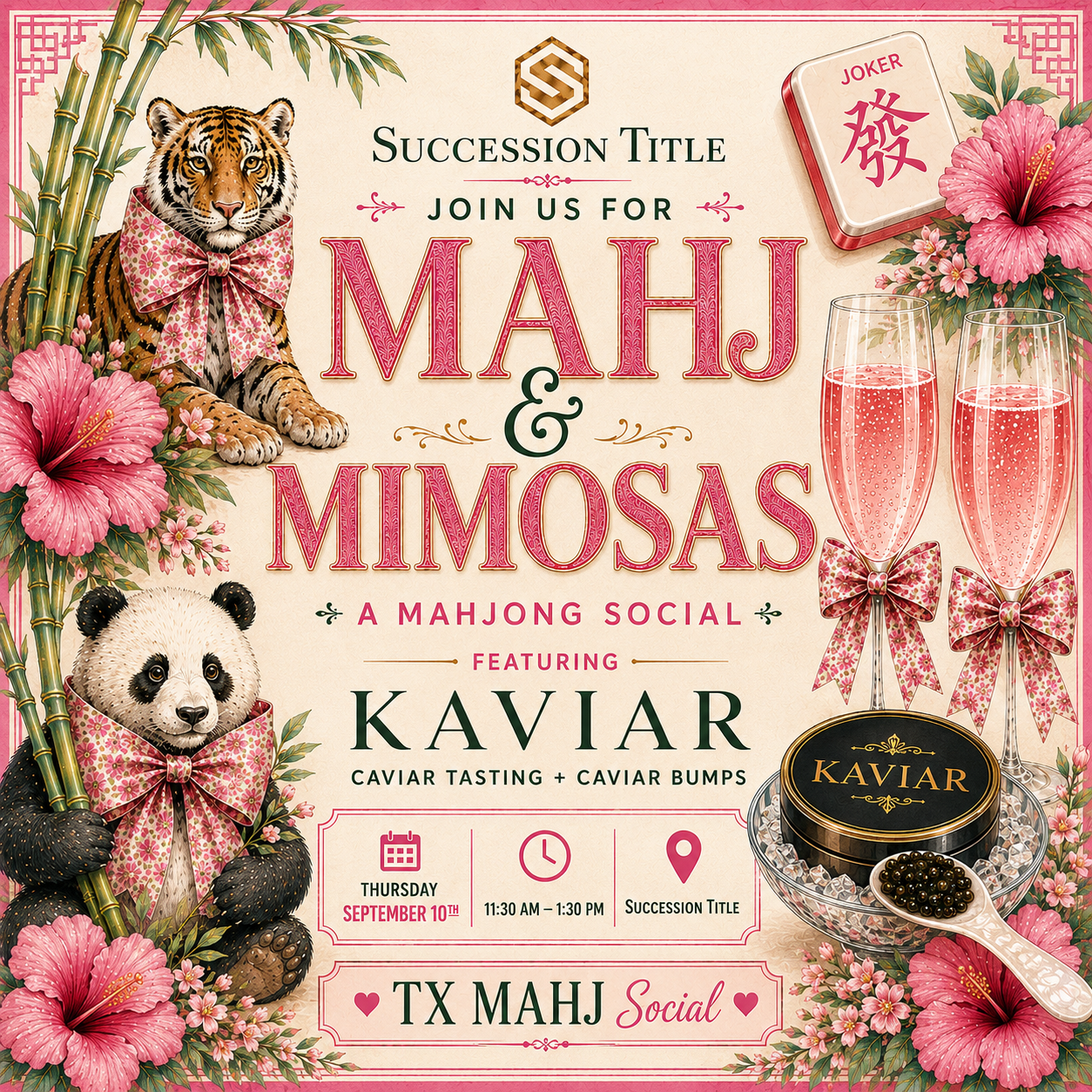 MAHJ & Mimosas Featuring KAVIAR 🀄️✨