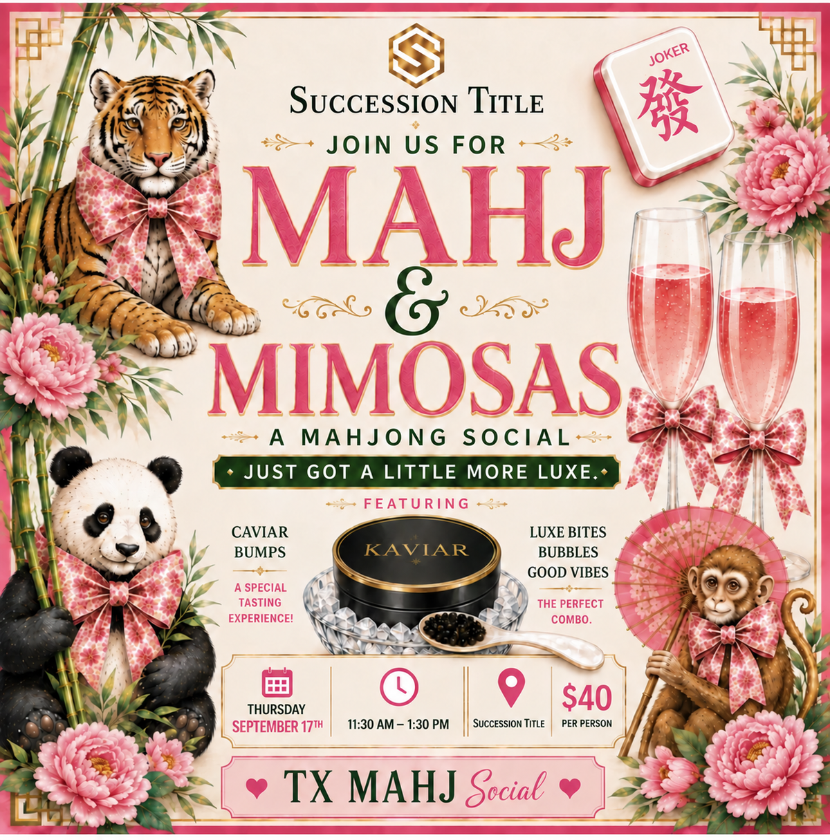 MAHJ & Mimosas Featuring KAVIAR 🀄️✨